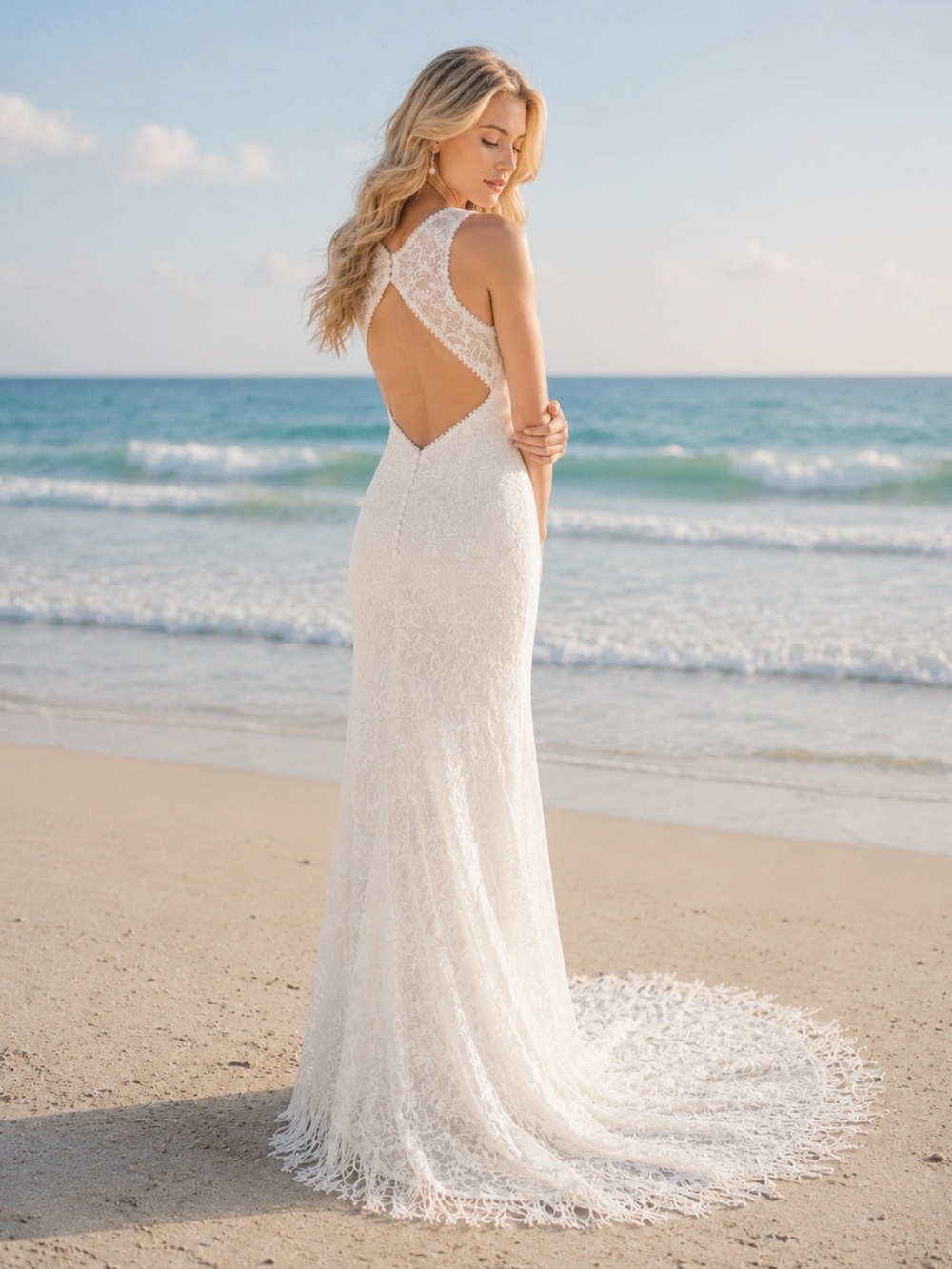New Wilderly Bride Bohemian, Coastal Cowgirl, Dream Wedding Dress F120 Rory - Picture 4 of 16